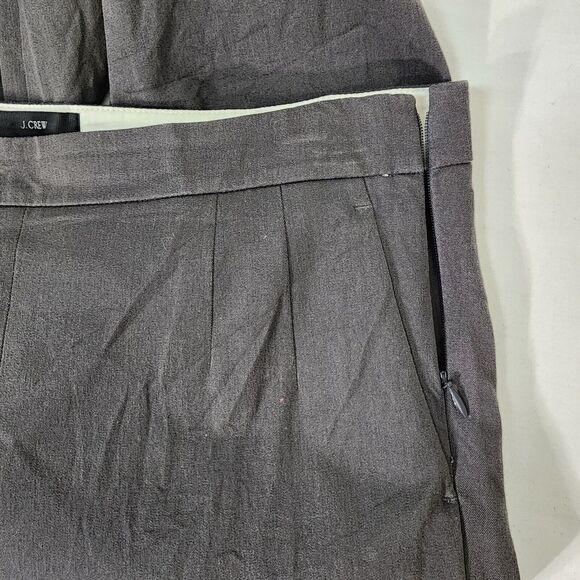 J. Crew Womens Pants Sz 8 Martie Slim Crop Bi Stretch Cotton Side Zip Gray B8521 - Picture 6 of 10
